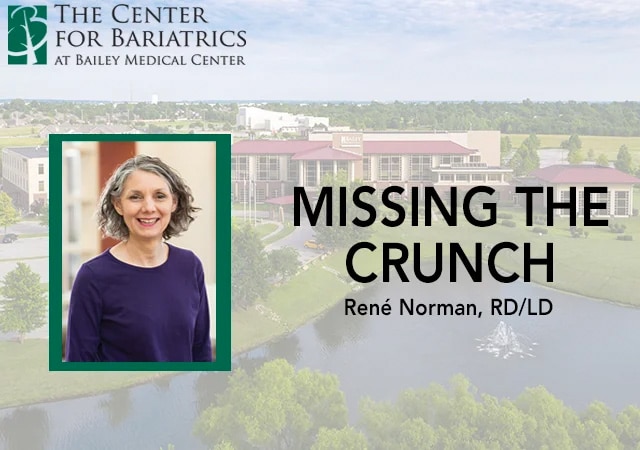 Are you missing the crunch?